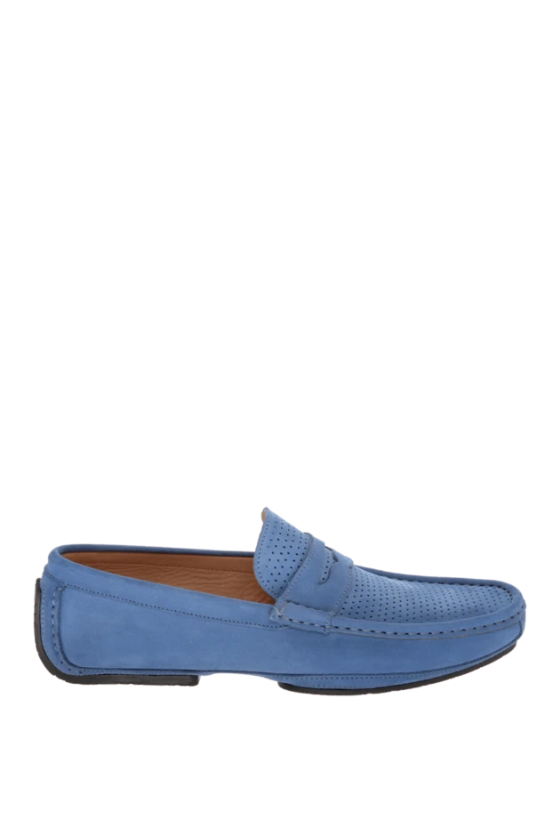 Cesare di Napoli man moccasins for men made of nubuck blue buy with prices and photos 169567 - photo 1