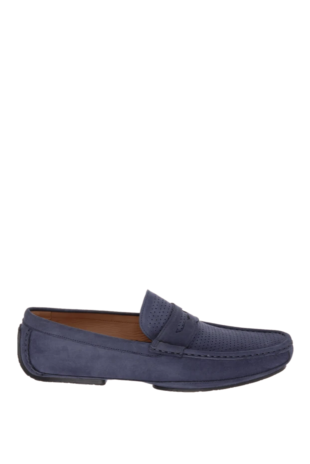 Cesare di Napoli man moccasins for men made of nubuck blue buy with prices and photos 169571 - photo 1