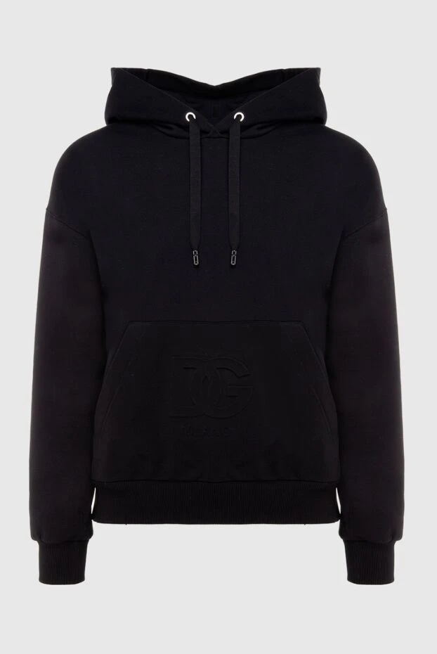 Dolce & Gabbana man men's hoodie made of cotton and polyester, black buy with prices and photos 169583 - photo 1