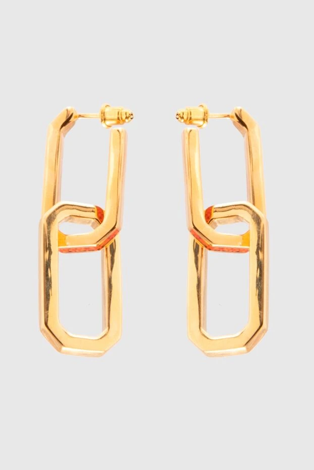 Saint Laurent woman women's yellow brass earrings 179889 - photo 3