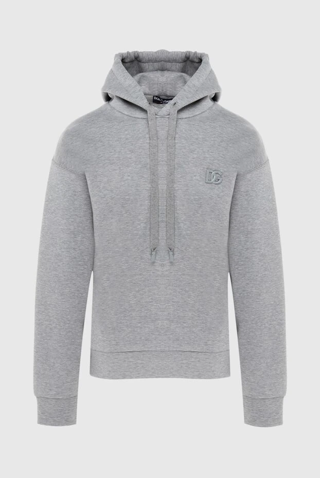 Dolce & Gabbana man men's hoodie made of cotton and polyester, gray buy with prices and photos 169613 - photo 1