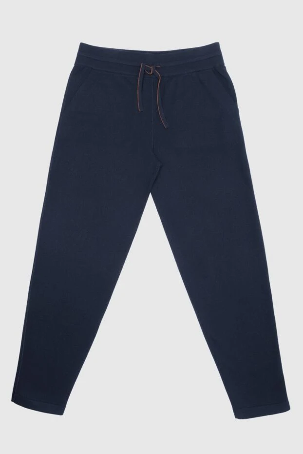 Loro Piana man men's blue cashmere trousers buy with prices and photos 169619 - photo 1