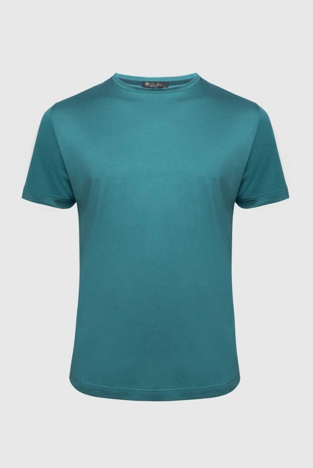 Loro Piana man silk and cotton t-shirt green for men buy with prices and photos 169621 - photo 1