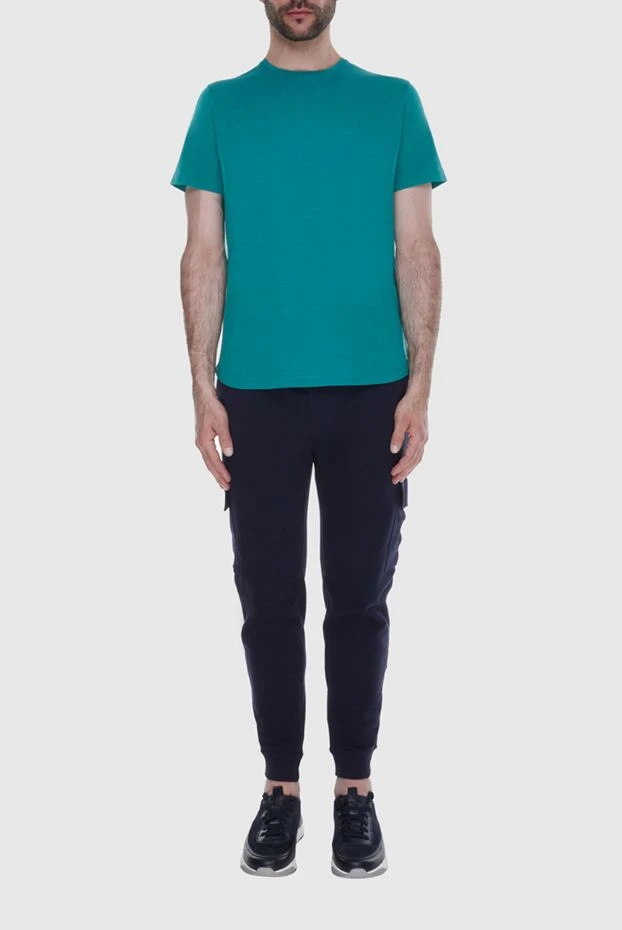 Loro Piana man silk and cotton t-shirt green for men buy with prices and photos 169621 - photo 2