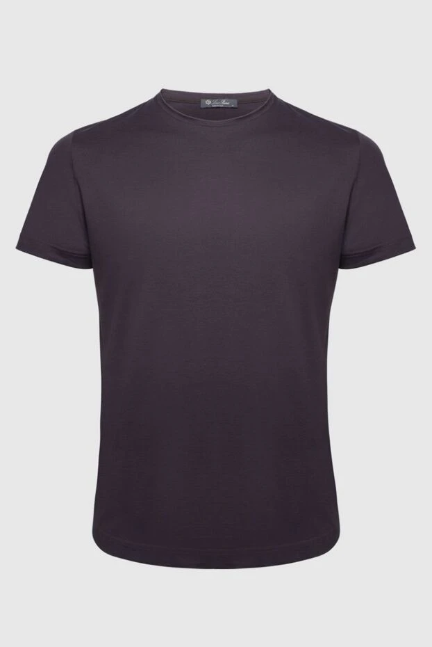Loro Piana мужские футболка из шелка и хлопка фиолетовая мужская купить с ценами и фото 169626 - фото 1