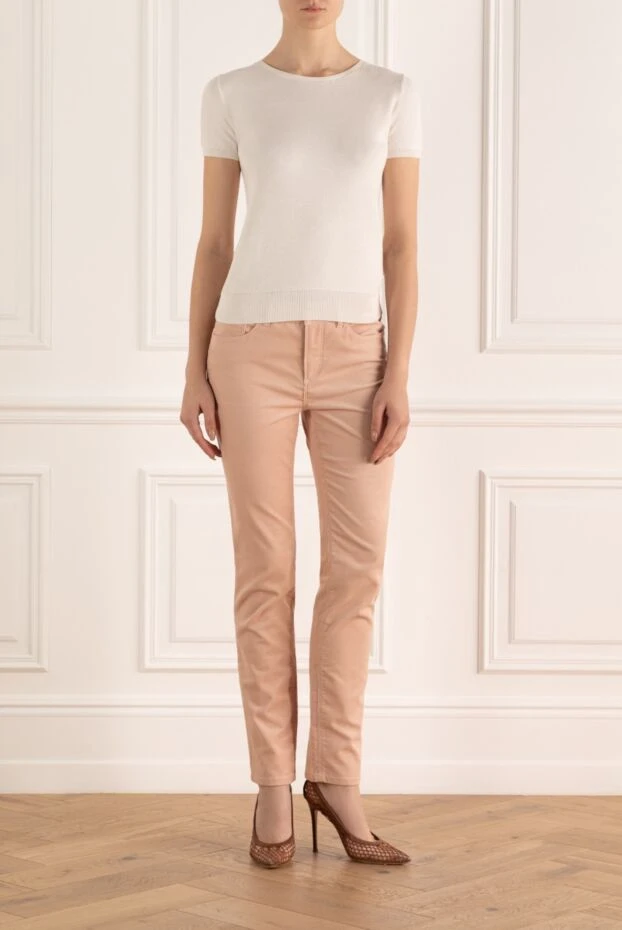 Loro Piana woman pink cotton trousers for women buy with prices and photos 169636 - photo 2
