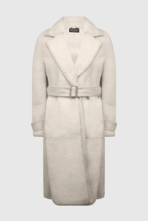 Loro Piana woman women's white sheepskin coat made of natural fur buy with prices and photos 169640 - photo 1