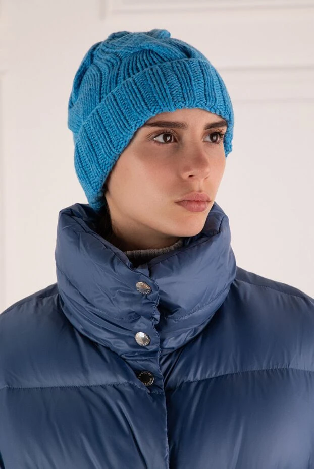 Loro Piana woman blue cashmere hat for women buy with prices and photos 169648 - photo 2