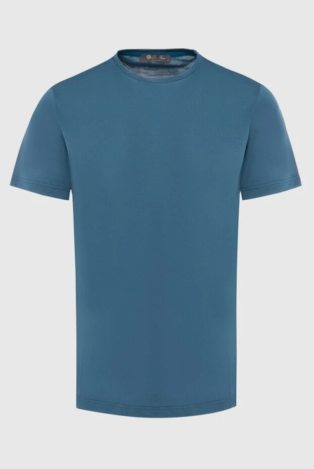 Loro Piana мужские футболка из шелка и хлопка синяя мужская купить с ценами и фото 169692 - фото 1