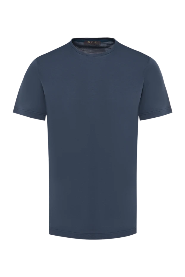 Loro Piana man silk and cotton t-shirt blue for men 169692 - photo 1