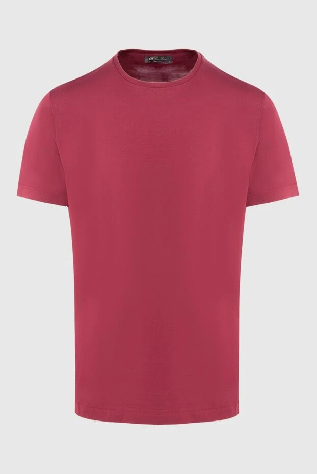 Loro Piana man silk and cotton t-shirt burgundy for men buy with prices and photos 169694 - photo 1