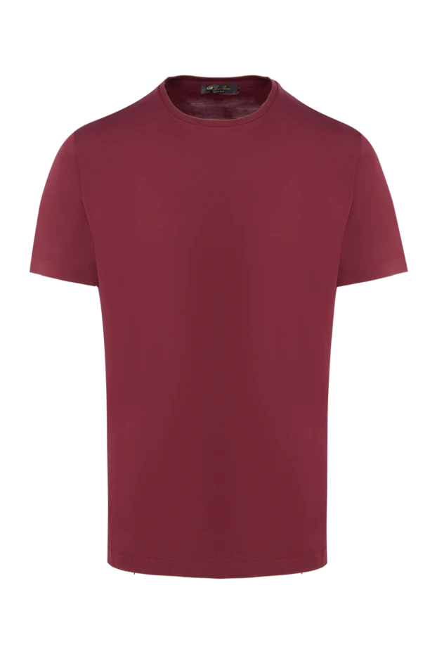 Loro Piana men's burgundy silk and cotton t-shirt 169694 - photo 1