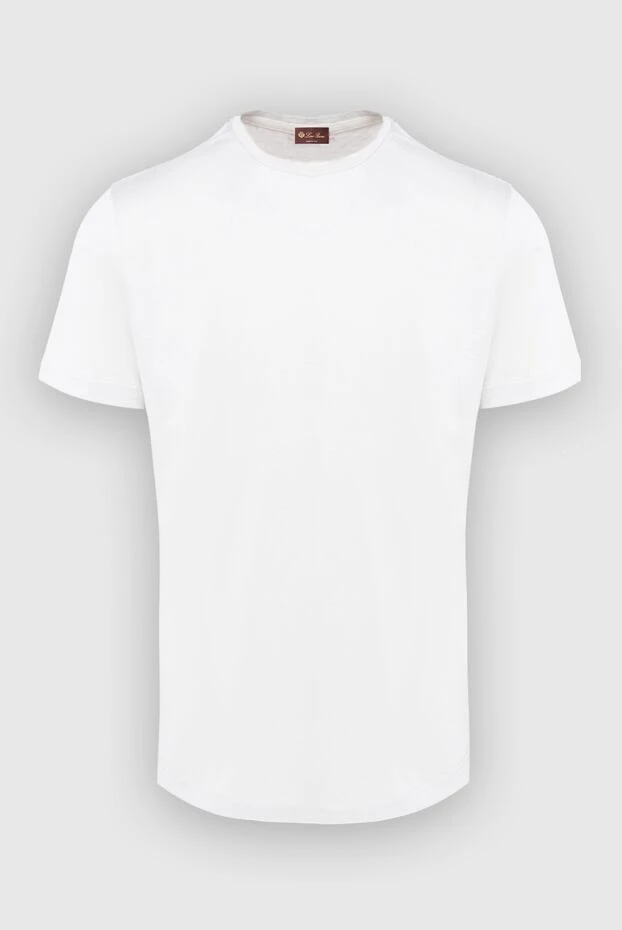 Loro Piana man white silk and cotton t-shirt for men buy with prices and photos 169700 - photo 1