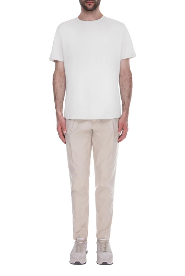Loro Piana классическая белая футболка мужская из натуральной ткани 169700 - фото 2