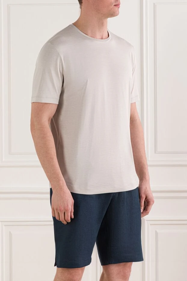 Loro Piana classic white men's t-shirt made of natural fabric 169700 - photo 3