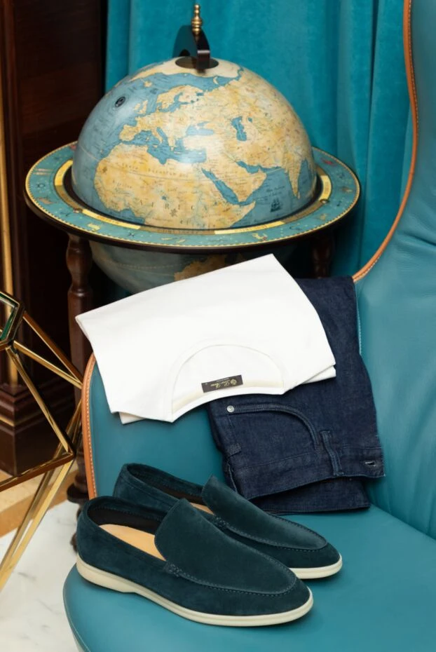 Loro Piana классическая белая футболка мужская из натуральной ткани 169700 - фото 3