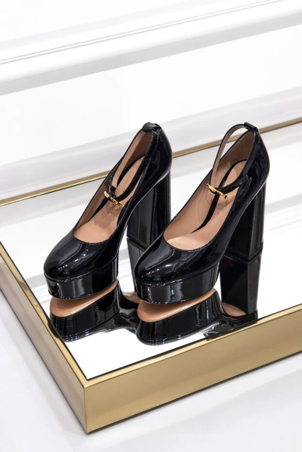 Gianvito Rossi women's black leather shoes with a strap 169759 - photo 2