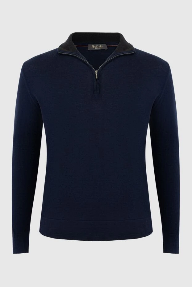 Loro Piana man cashmere, fleece and silk troyer blue for men buy with prices and photos 169778 - photo 1