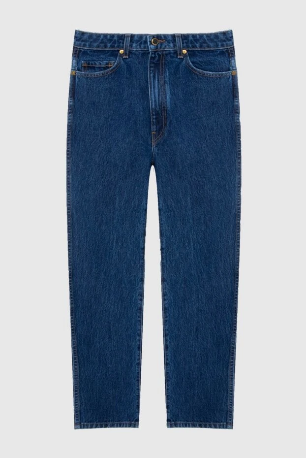 Khaite женские джинсы из хлопка синие женские купить с ценами и фото 169800 - фото 1