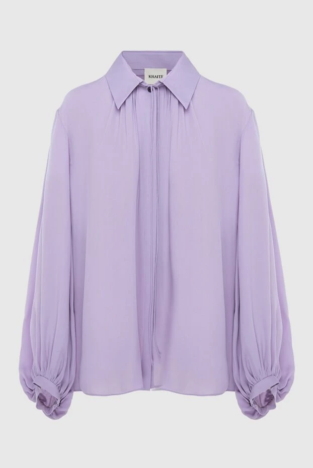 Khaite women's silk blouse with a loose fit purple 195585 - photo 1