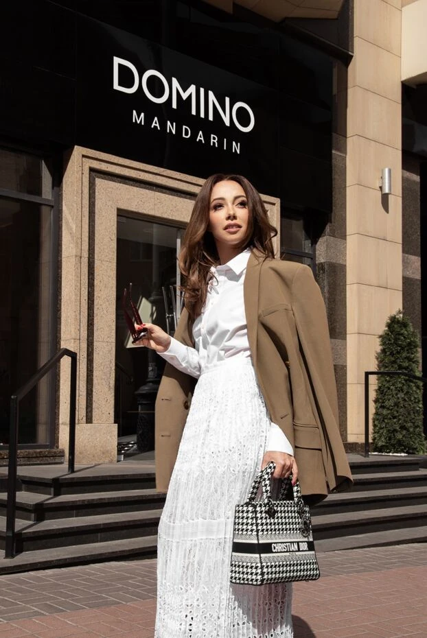 Khaite блуза жіноча бавовняна біла 169814 - фото 2