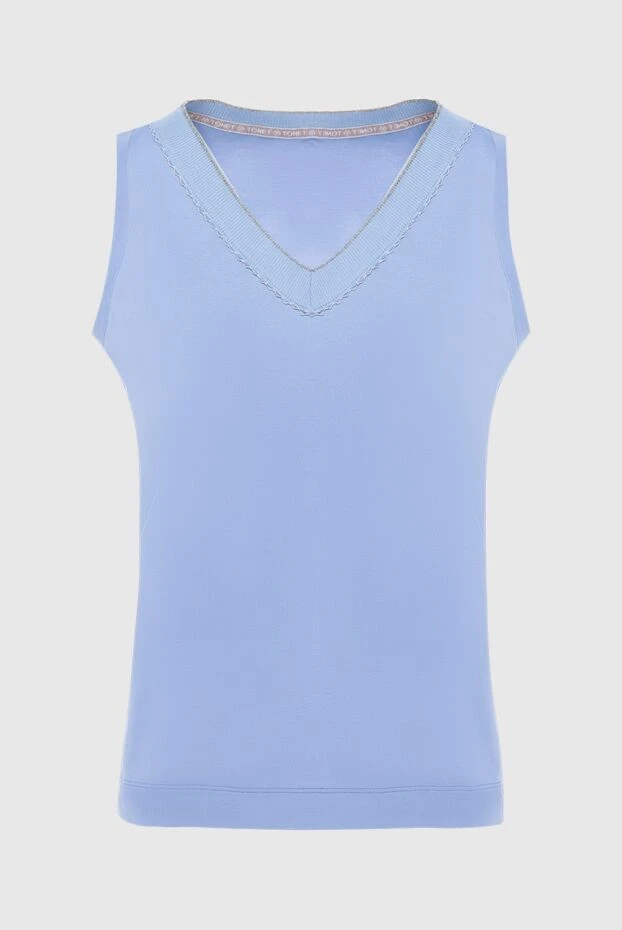 Tonet blue cotton top for women 169849 - photo 1