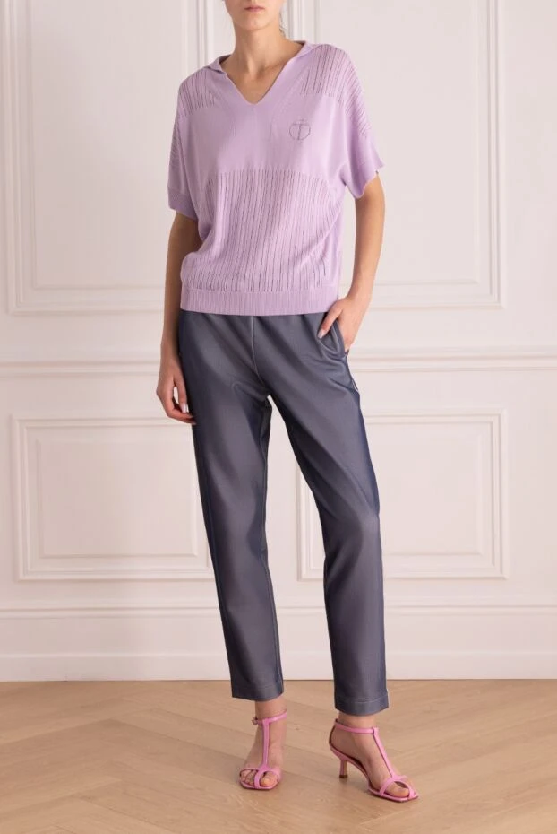 Tonet woman polo made of viscose and cotton purple for women buy with prices and photos 169855 - photo 2