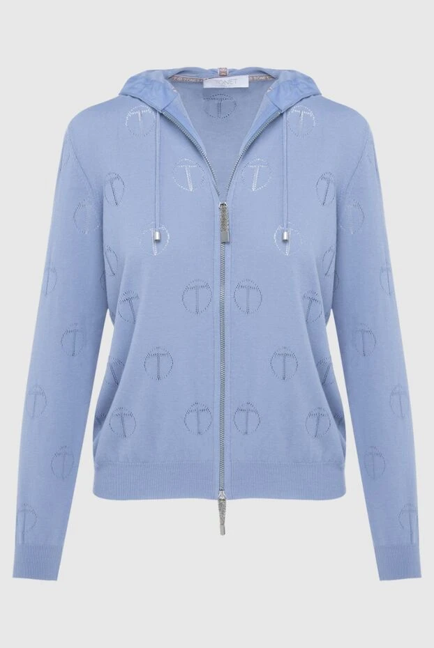 Tonet woman cotton hoodie blue for women 169856 - photo 1