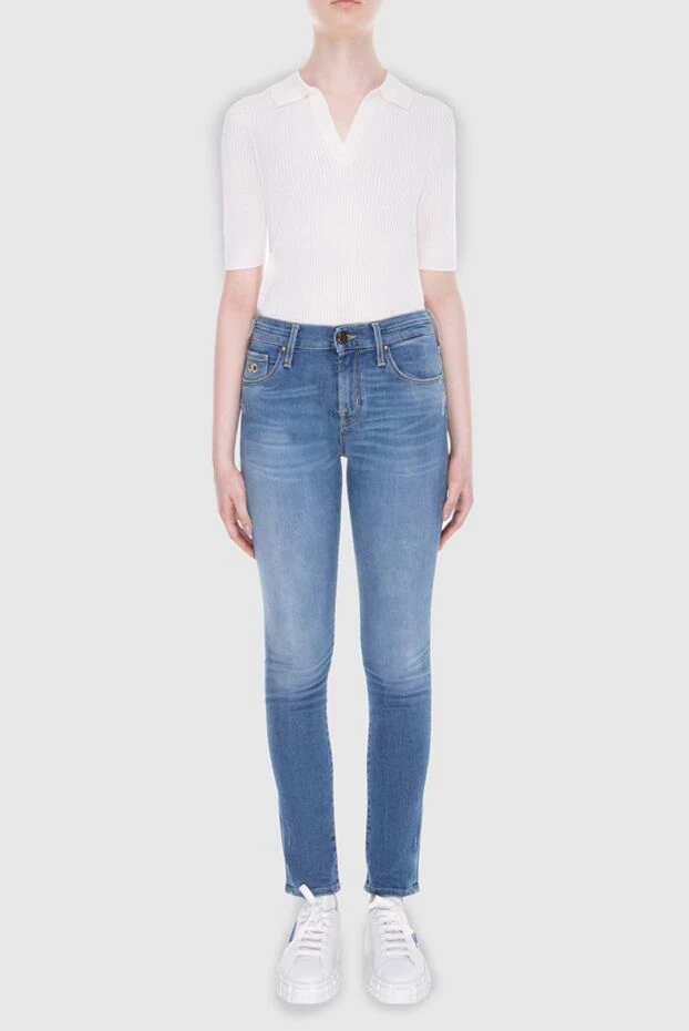 Jacob Cohen женские джинсы из хлопка синие женские купить с ценами и фото 169858 - фото 2