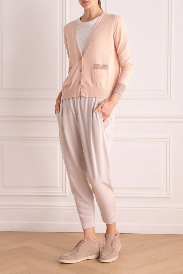 Fabiana Filippi woman pink cotton cardigan for women buy with prices and photos 169867 - photo 2