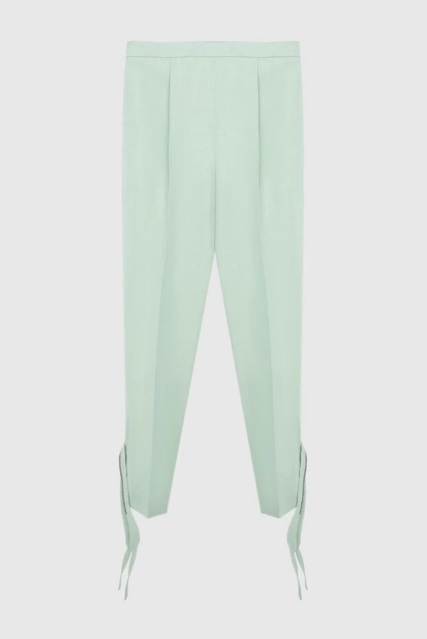 Fabiana Filippi woman green viscose and linen trousers for women buy with prices and photos 169872 - photo 1