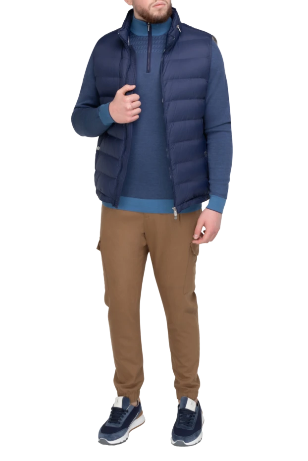 Brunello Cucinelli жилет из нейлона синий мужской 169904 - фото 2