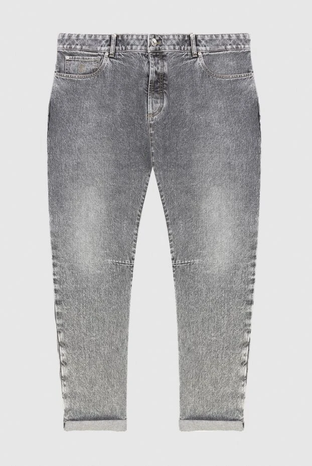 Джинси з бавовни сірі чоловічі - фото 1