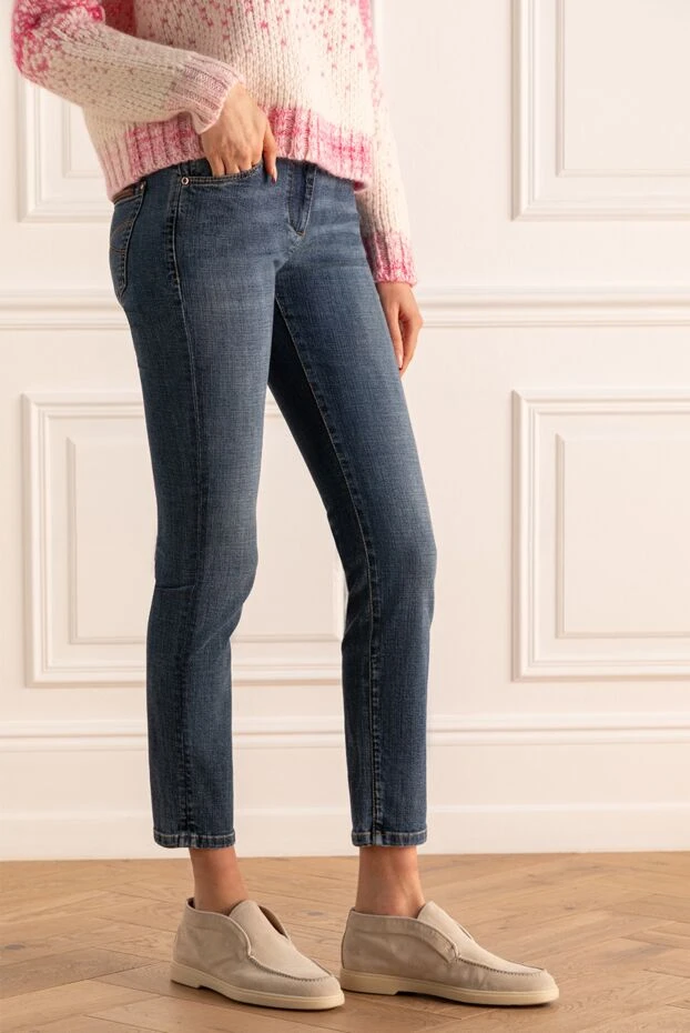 Brunello Cucinelli классические джинсы из эластичного денима с легким выцветанием 169912 - фото 3