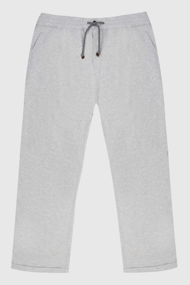 Sports pants for men made of cotton gray - photo 1