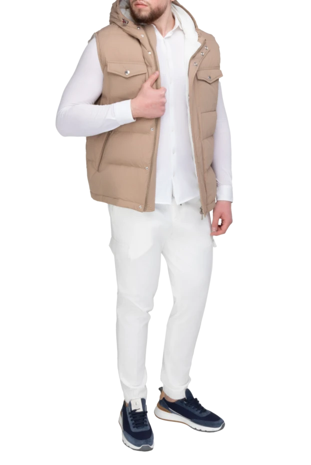 Brunello Cucinelli жилет из акрила бежевый мужской 169981 - фото 2
