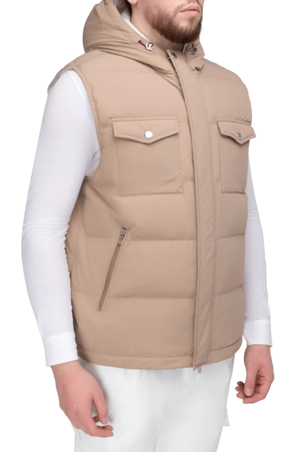 Brunello Cucinelli жилет из акрила бежевый мужской 169981 - фото 3