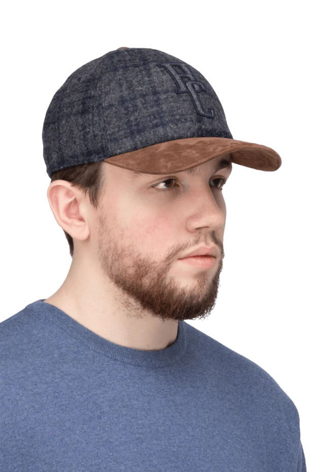 Brunello Cucinelli кепка з альпаки, вовни та акрилу сіра чоловіча 169982 - фото 2