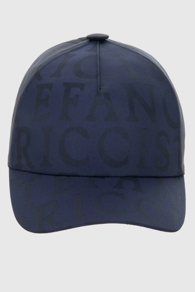 Stefano Ricci кепка из шелка синяя мужская 170021 - фото 1