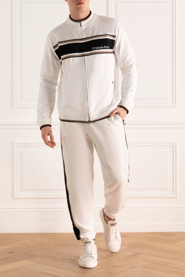 Stefano Ricci sports suit for men made of cotton and elastane white 170027 - photo 2