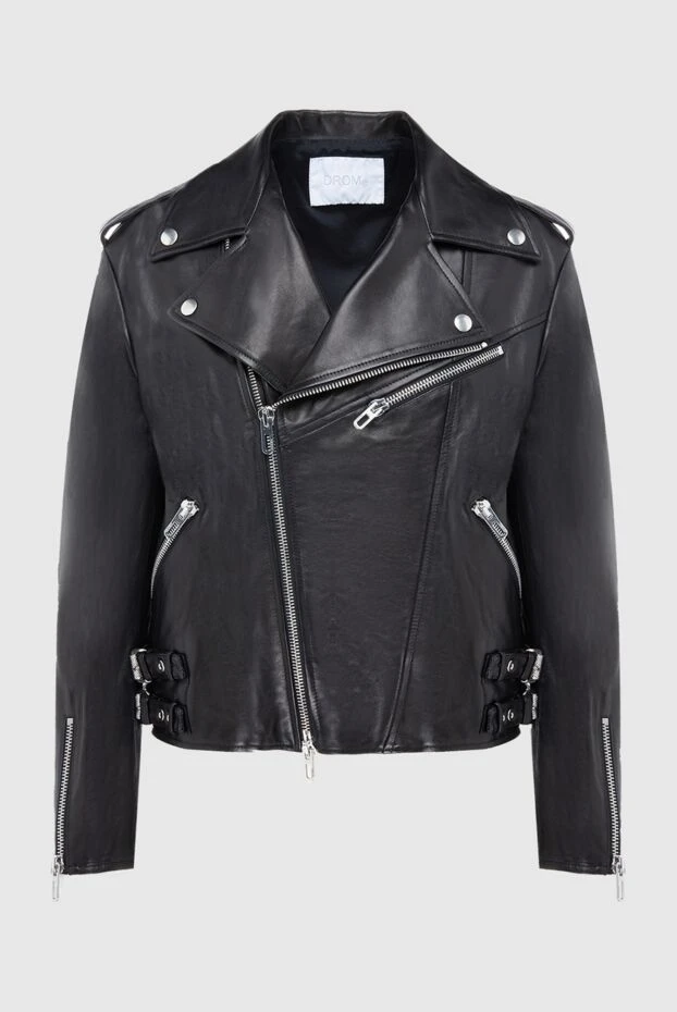 DROMe woman women's black genuine leather jacket buy with prices and photos 170044 - photo 1