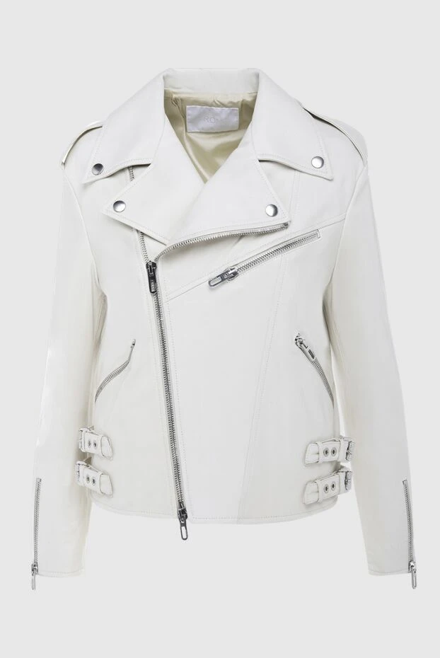 DROMe woman women's white genuine leather jacket buy with prices and photos 170046 - photo 1