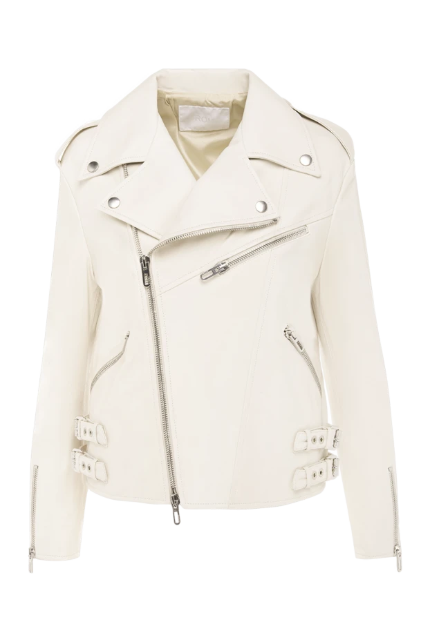 DROMe white genuine leather jacket for women 170046 - photo 1