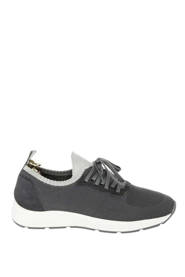 Andrea Ventura gray suede textile sneakers for men 170051 - photo 1