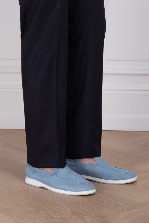 Andrea Ventura man blue suede loafers for men buy with prices and photos 170056 - photo 2