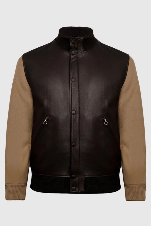 Seraphin brown calf leather and cashmere jacket for men 170069 - photo 1