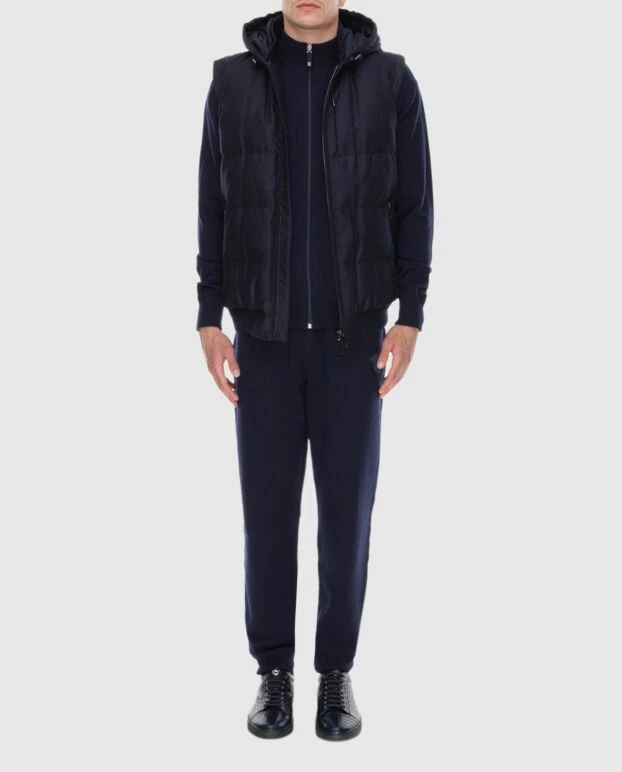 Stefano Ricci blue wool and cashmere vest for men 170077 - photo 2