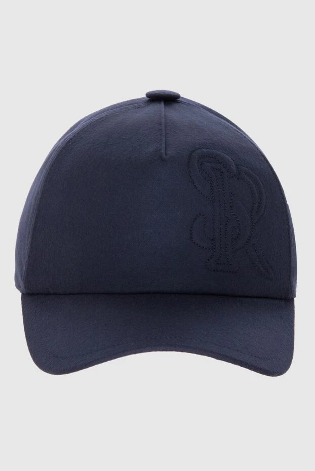 Stefano Ricci кепка из шерсти и кашемира синяя мужская 170084 - фото 1