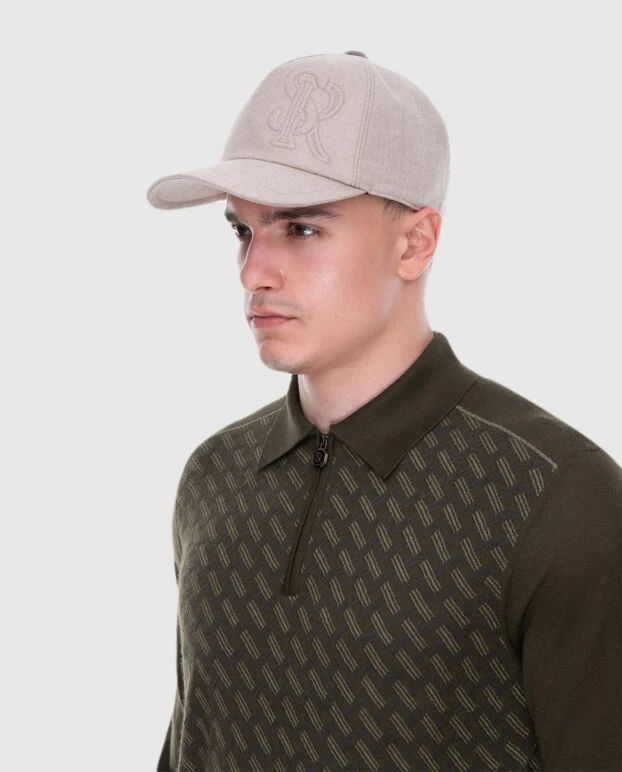 Stefano Ricci beige wool and cashmere cap for men 170089 - photo 2