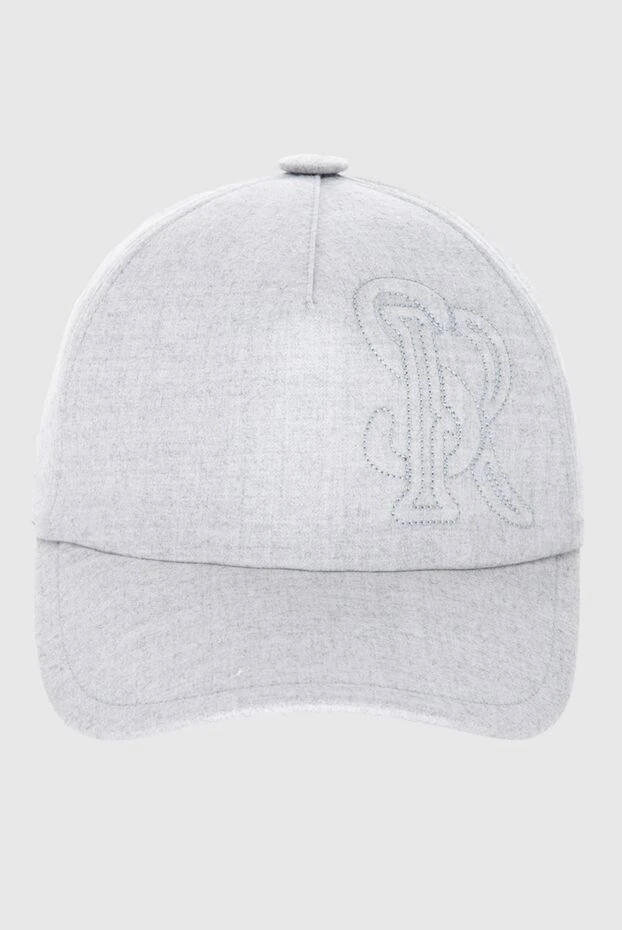 Gray wool and cashmere cap for men - photo 1